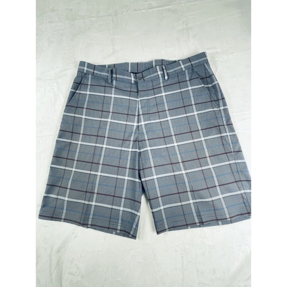 Pebble Beach Other - Pebble Beach Shorts Mens Tagged 36 Waist Gray Plaid Pattern Performance Golf
